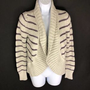 American Eagle Outfitters Stripe Open Cardigan M